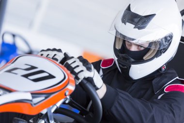 go-kart pilot ready for race