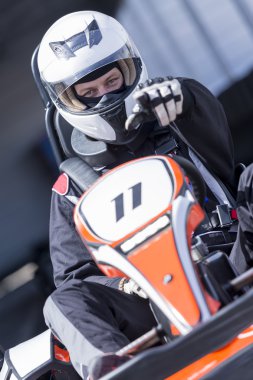 karting driver ready for race