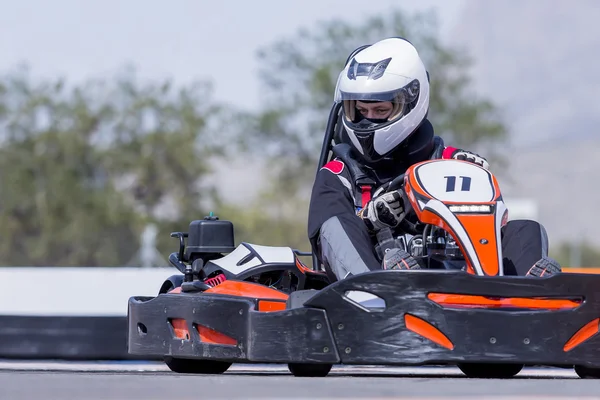 Carreras de pilotos de karts — Foto de Stock