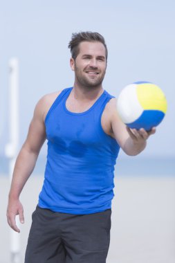 plaj voleybolu oyuncu portre