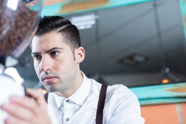 Male bartender working — Stock Photo, Image