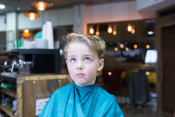 Portrait of funny boy looking up — Stock Photo, Image