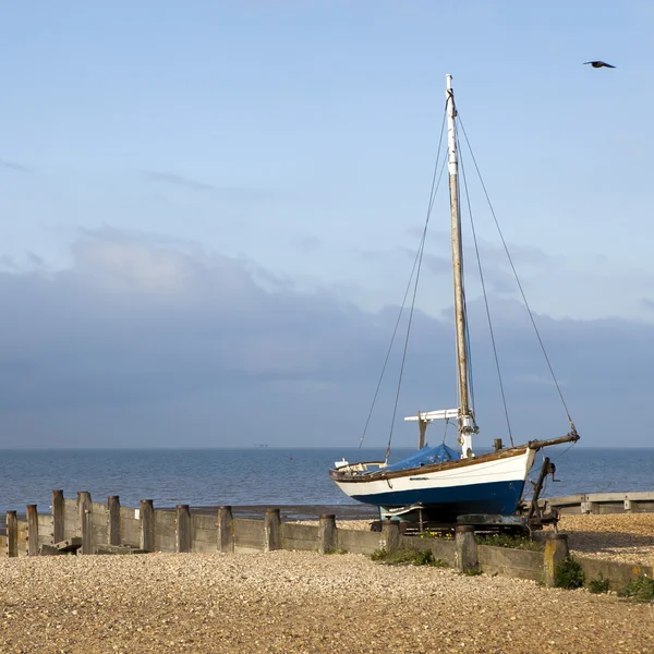 Fishing boats in the harbour at Whitstable — Stock Photo, Image