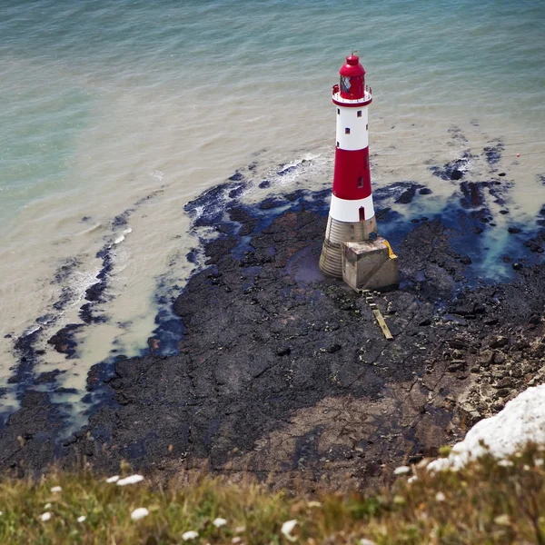 aerial photography of a lighthouse and sea