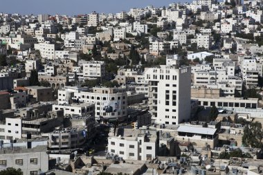 Hebron, Palestina. Hebron noktasıdır en ateşli Yahudi - Müslüman çatışması. Yahudi Mahallesi kesinlikle korunuyor.