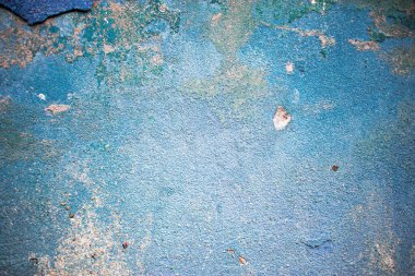 Mavi yeşilimsi çatlak beton vintage duvar arkaplanı, eski duvar