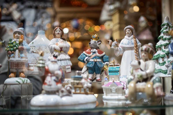 Moscou Russie Décembre 2020 Jouets Noël Dans Des Paniers Vendre — Photo