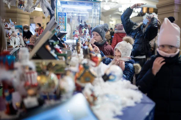 Moscú Rusia Diciembre 2020 Año Nuevo Decoración Navideña Los Grandes —  Fotos de Stock