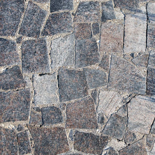 Una Muestra Adoquines Con Piedras Decorativas Desigualmente Colocadas — Foto de Stock