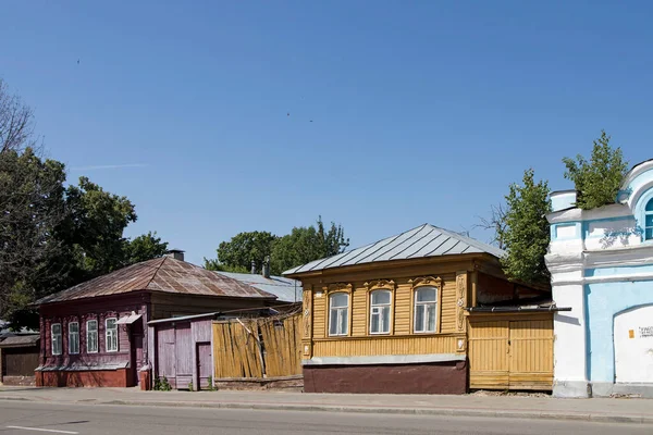 Yelets Région Lipetsk Russie Juillet 2021 Vieille Maison Bois — Photo