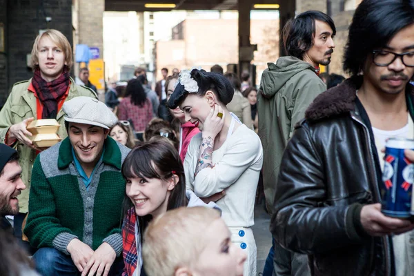 London September 2019 Hochbetrieb Sonntag Auf Dem Ziegelgassen Markt Der — Stockfoto