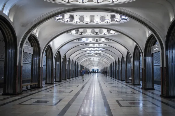 Moskau August 2016 Bahn Station Majakowskaja Moskau Russland Ein Schönes — Stockfoto