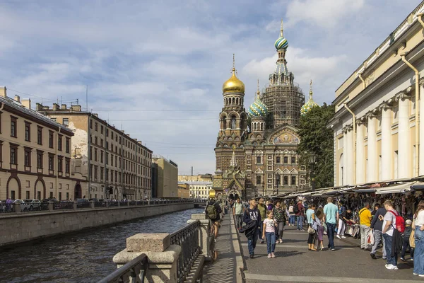 Sankt Petersburg Rosja Sierpnia 2021 Kościół Zbawiciela Rozlanej Krwi Jest — Zdjęcie stockowe