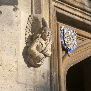 Oxford, İngiltere - 10 Temmuz 2014, yeni bina Oxford Magdalen College, ayrıntılar üzerinde 10 Temmuz 2014