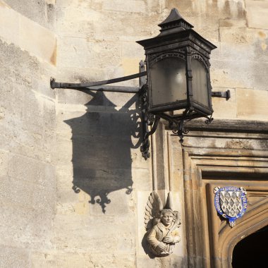 Oxford, İngiltere - 10 Temmuz 2014, yeni bina Oxford Magdalen College, ayrıntılar üzerinde 10 Temmuz 2014