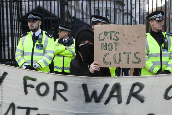 Студенти протесту в Лондоні — стокове фото