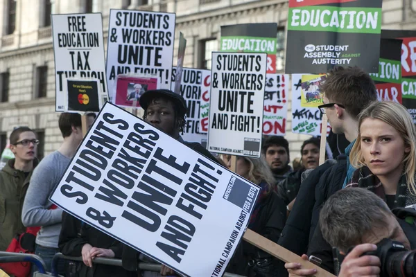 Londra'daki Öğrenci protesto — Stok fotoğraf