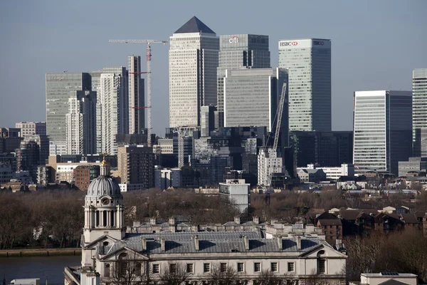 Άποψη του το Canary Wharf του Λονδίνου — Φωτογραφία Αρχείου