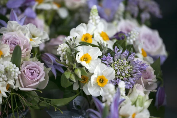 Strauß blauer Hyazinthenblüten — Stockfoto