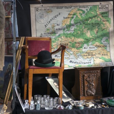 Bit pazarı eski moda ürünler Londra şehir içinde görüntülenen ile