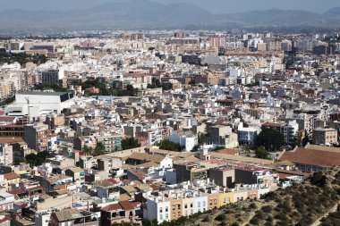 Cityscape Santa Barbara kaleden görüntülendi. İkinci