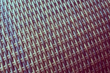 Sentetik rattan dokuma arka planı bahçe mobilyalarında kullanılıyor..