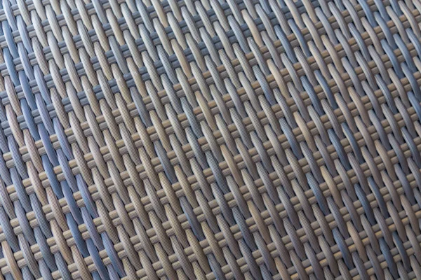 屋外の庭の家具で使用される合成籐のテクスチャ織りの背景 — ストック写真