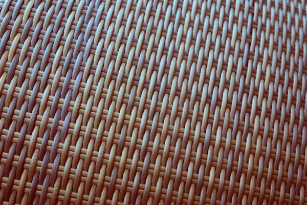 Textura Sintética Rattan Tecelagem Fundo Como Usado Mobiliário Jardim Livre — Fotografia de Stock