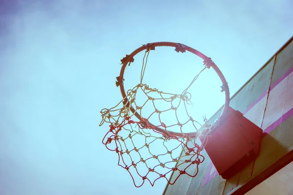 Vintage Aro Baloncesto Madera —  Fotos de Stock