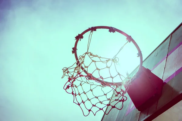 Vintage Aro Baloncesto Madera —  Fotos de Stock