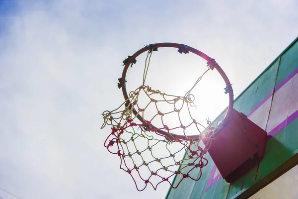 Vintage Tahta Basketbol Potası — Stok fotoğraf