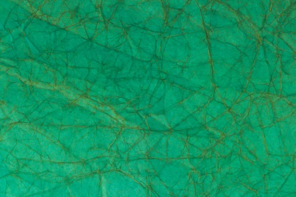 Textura Papel Enrugado Verde Velho — Fotografia de Stock