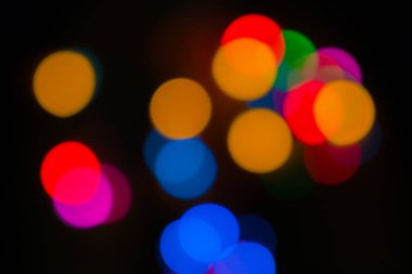 Renkli ışık çemberleri soyut bokeh arkaplan