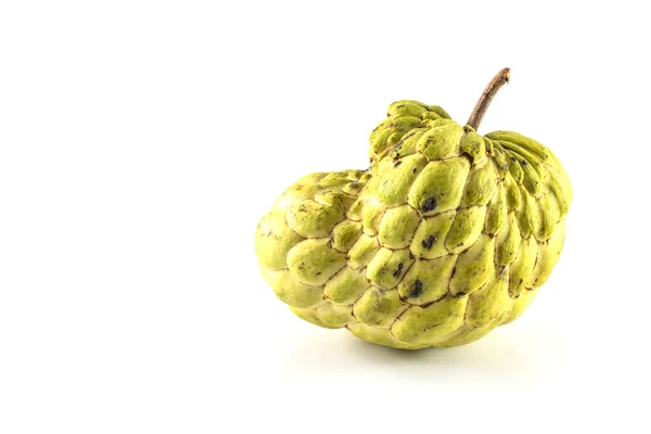 Μήλο Λευκή Βάση Custard Apple Annona Sweetsop Cherimoya Fruit — Φωτογραφία Αρχείου