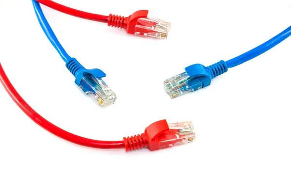 Cable Internet Red Aislado Sobre Fondo Blanco — Foto de Stock