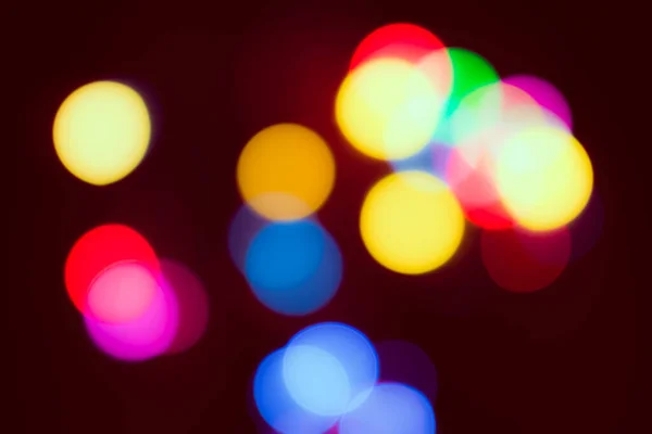 Renkli Işık Çemberleri Soyut Bokeh Arkaplan — Stok fotoğraf