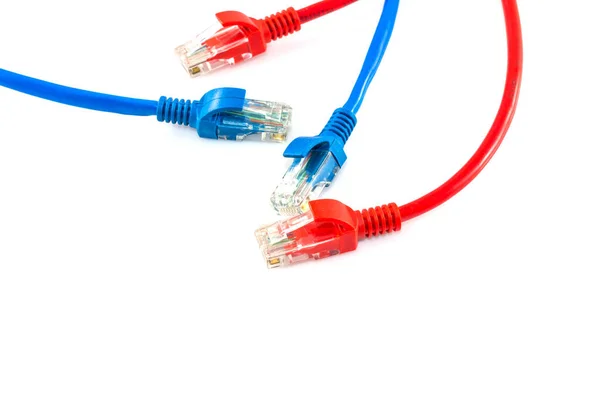 Cable Internet Red Aislado Sobre Fondo Blanco — Foto de Stock