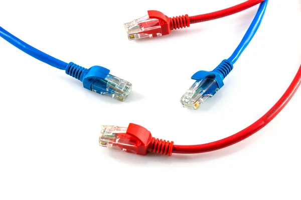 Cable Internet Red Aislado Sobre Fondo Blanco — Foto de Stock