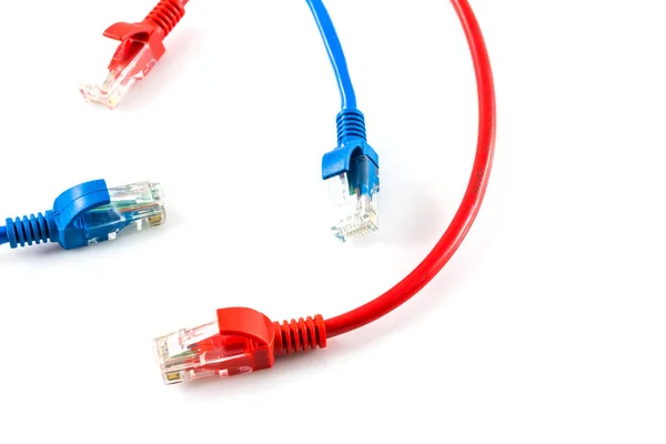 Cable Internet Red Aislado Sobre Fondo Blanco — Foto de Stock