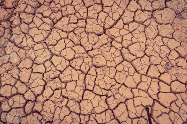 Çatlamış toprak kuru kara dokusu arka planı