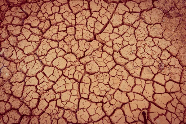 Chão Rachado Terra Seca Terra Seca Textura Fundo — Fotografia de Stock