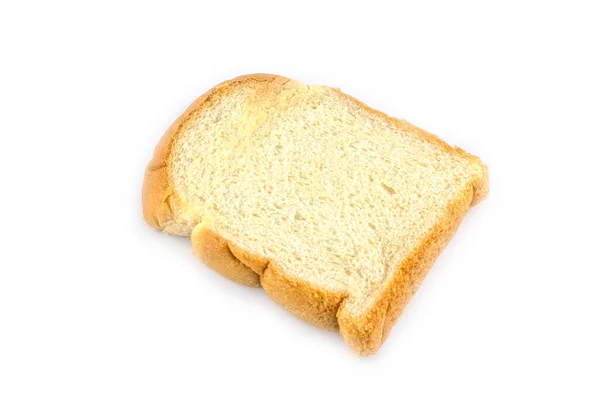 Slice White Bread Isolated White Background — Stock Photo, Image