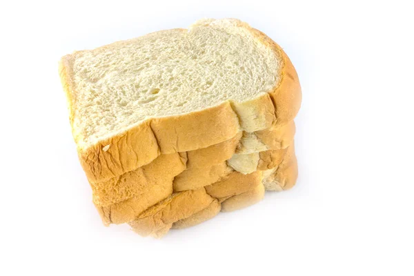 Slice White Bread Isolated White Background — Stock Photo, Image