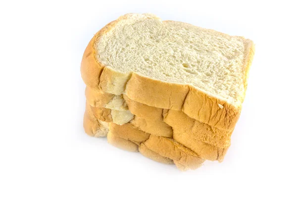 Slice White Bread Isolated White Background — Stock Photo, Image