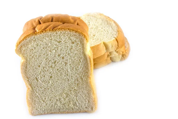 Slice White Bread Isolated White Background — Stock Photo, Image