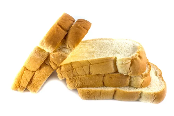 Slice White Bread Isolated White Background — Stock Photo, Image