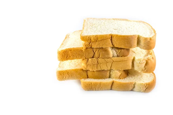 Slice White Bread Isolated White Background — Stock Photo, Image