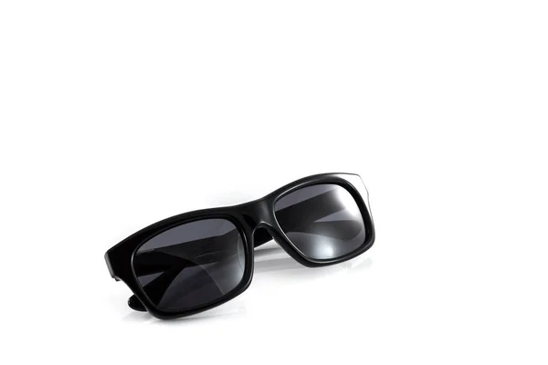 Óculos Sol Pretos Isolados Fundo Branco — Fotografia de Stock