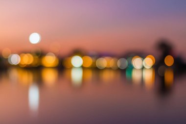 Işık Bokeh 'inin soyut şehir arkaplanı