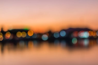 Işık Bokeh 'inin soyut şehir arkaplanı